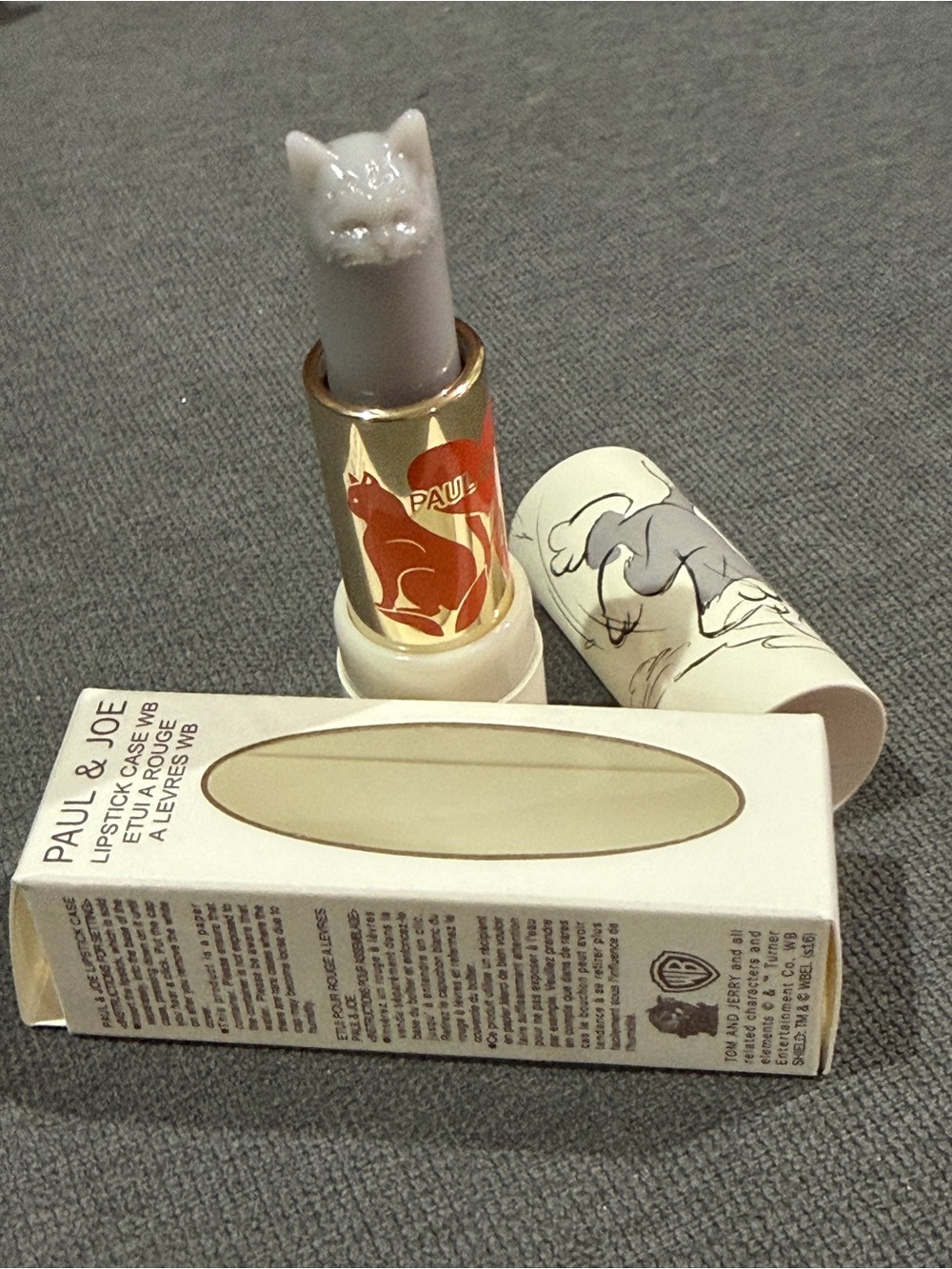 NIB Tom & Jerry Paul & Joe Cat-Shaped Lipstick Balm